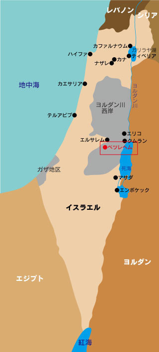 イスラエルの地図