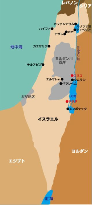 イスラエルの地図